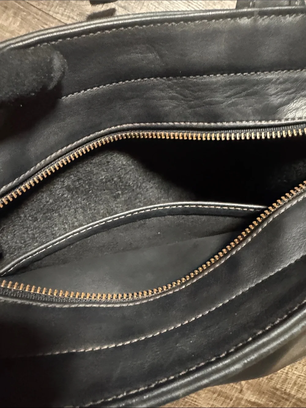 vintage black leather Coach Bleecker Satchel